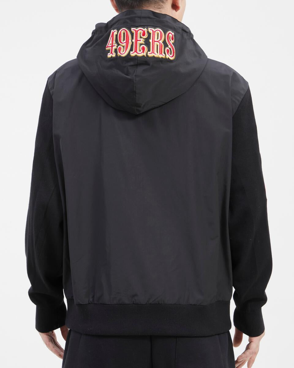 SAN FRANCISCO 49ERS HYBRID WOVEN FZ PO HOODIE