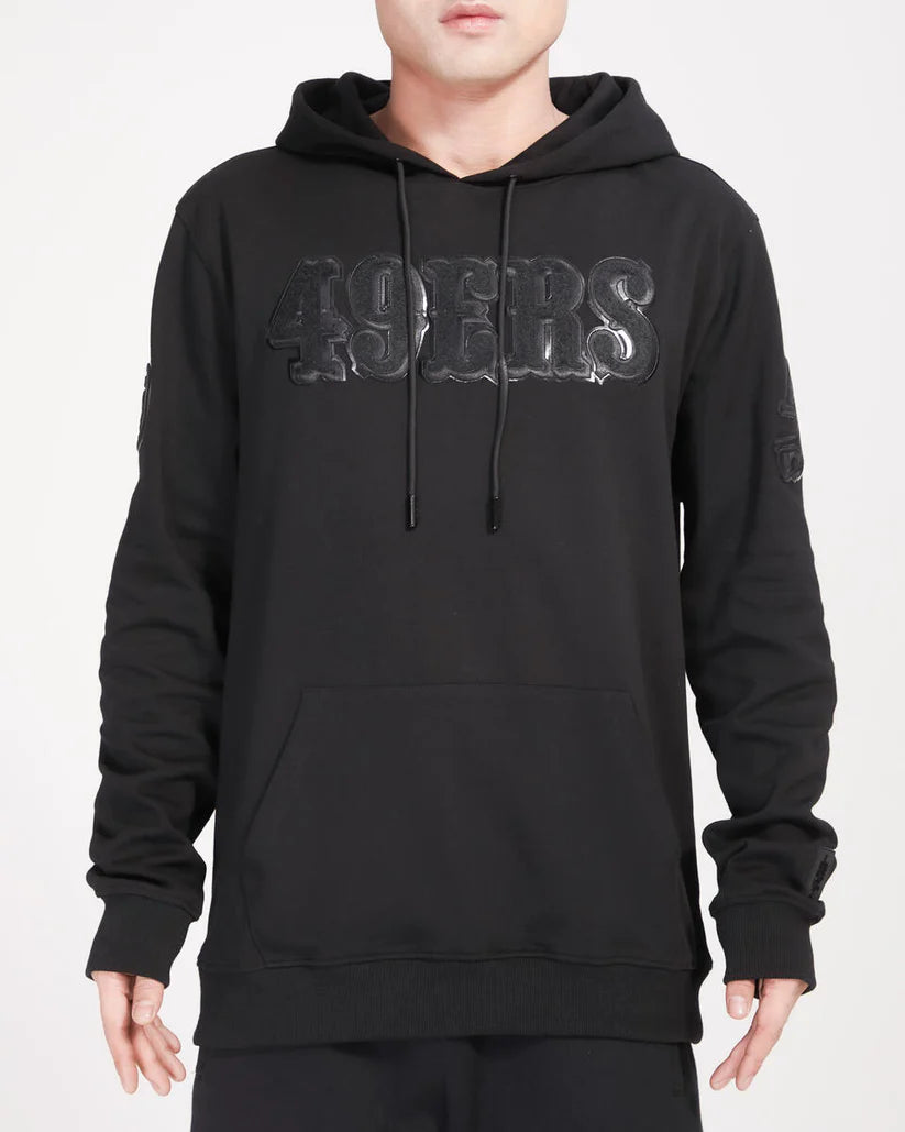 SAN FRANCISCO 49ERS TRIPLE BLACK DK PO HOODIE