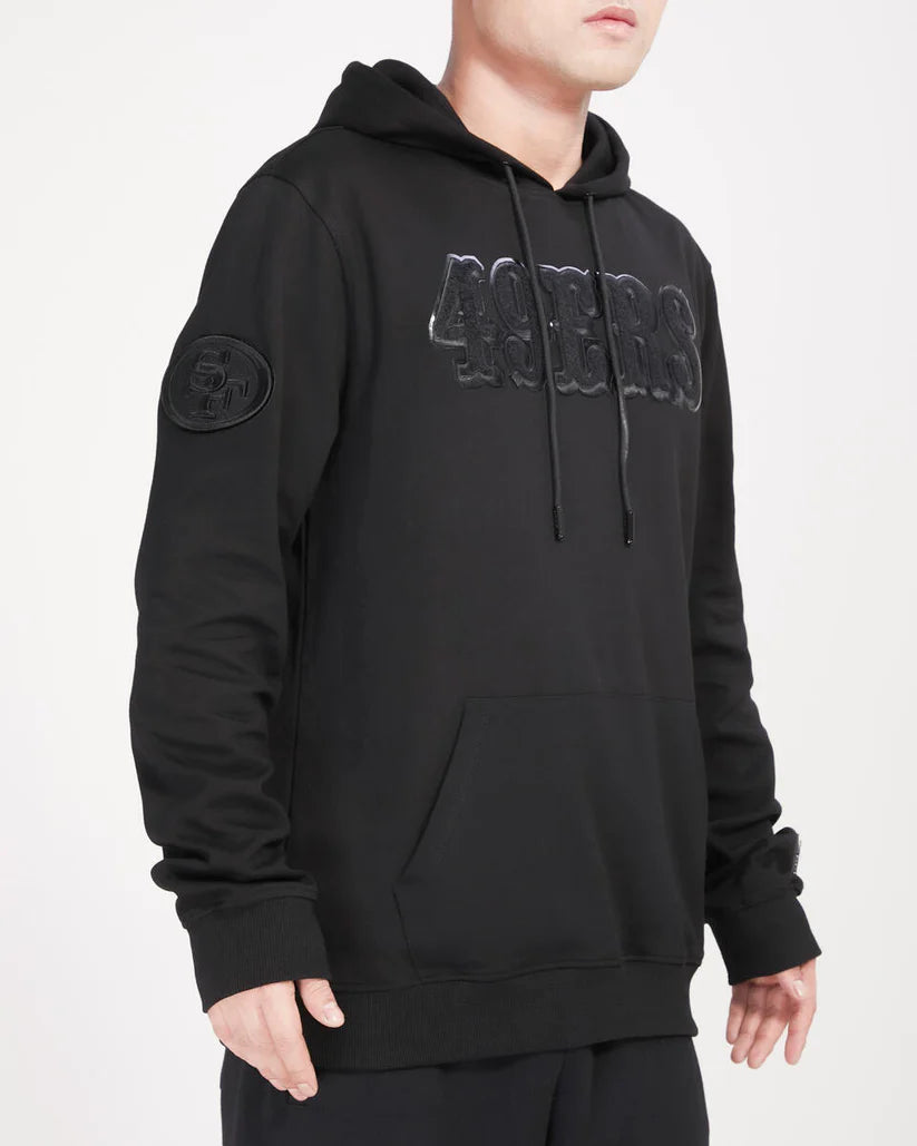 SAN FRANCISCO 49ERS TRIPLE BLACK DK PO HOODIE