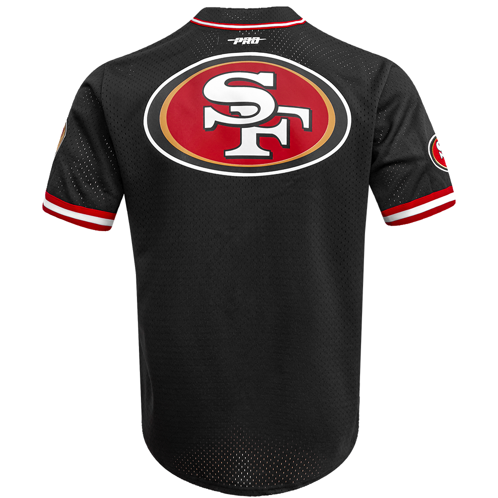 SAN FRANCISCO 49ERS CLASSIC MESH BUTTON DOWN SHIRT