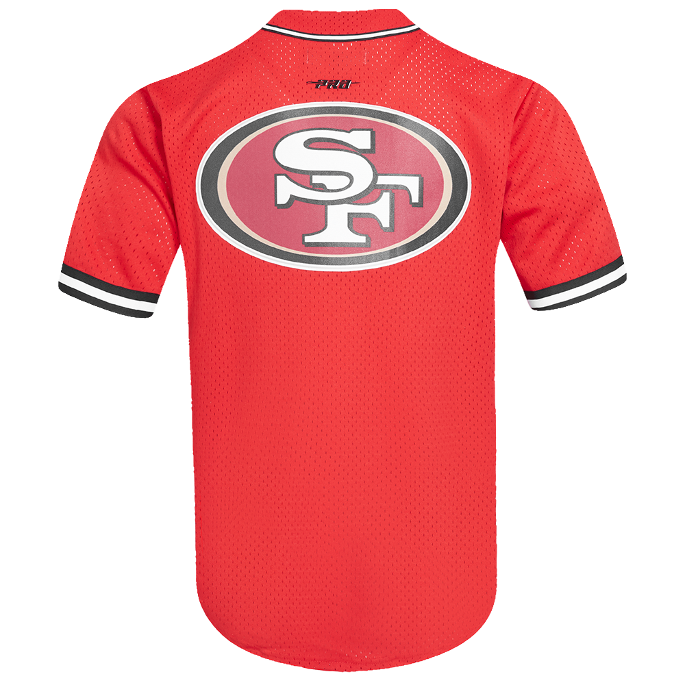 SAN FRANCISCO 49ERS CHRISTIAN McCAFFREY #23 MESH BUTTON DOWN SHIRT