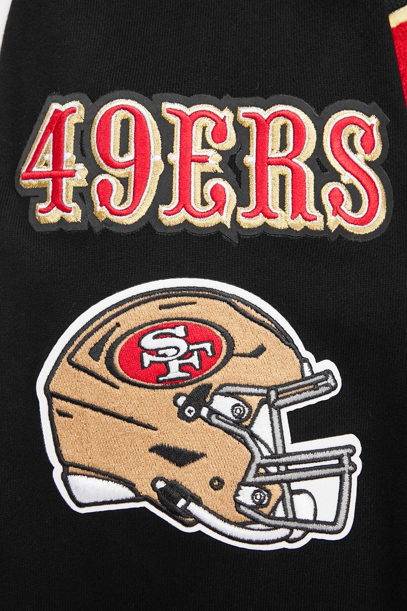 SAN FRANCISCO 49ERS MASH UP RIB FLC PO HOODIE 100% COTTON