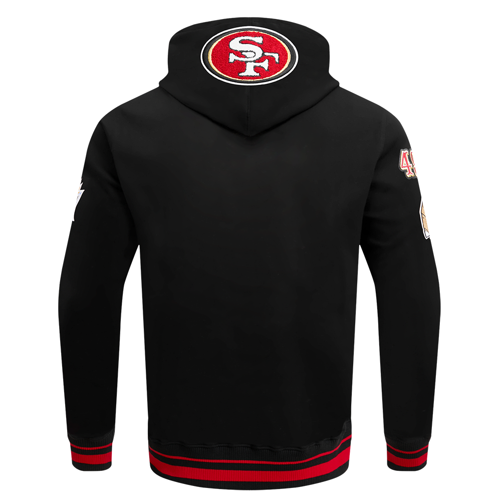 SAN FRANCISCO 49ERS MASH UP RIB FLC PO HOODIE 100% COTTON