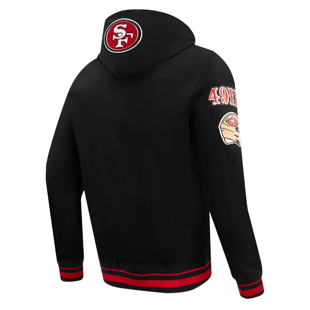 SAN FRANCISCO 49ERS MASH UP RIB FLC PO HOODIE 100% COTTON