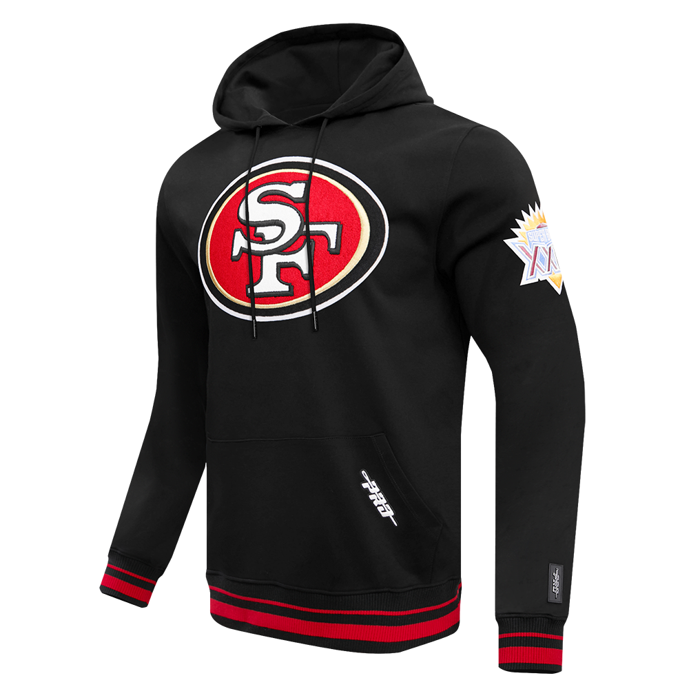 SAN FRANCISCO 49ERS MASH UP RIB FLC PO HOODIE 100% COTTON