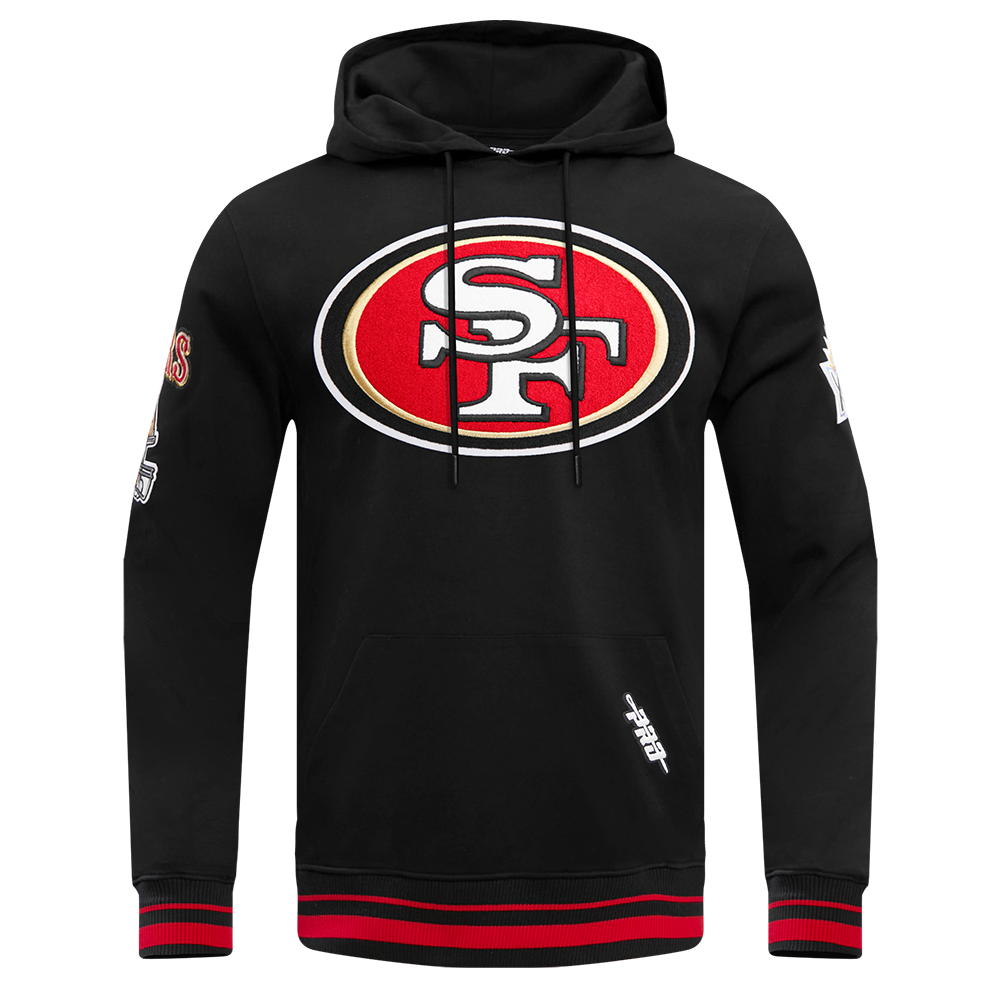 SAN FRANCISCO 49ERS MASH UP RIB FLC PO HOODIE 100% COTTON