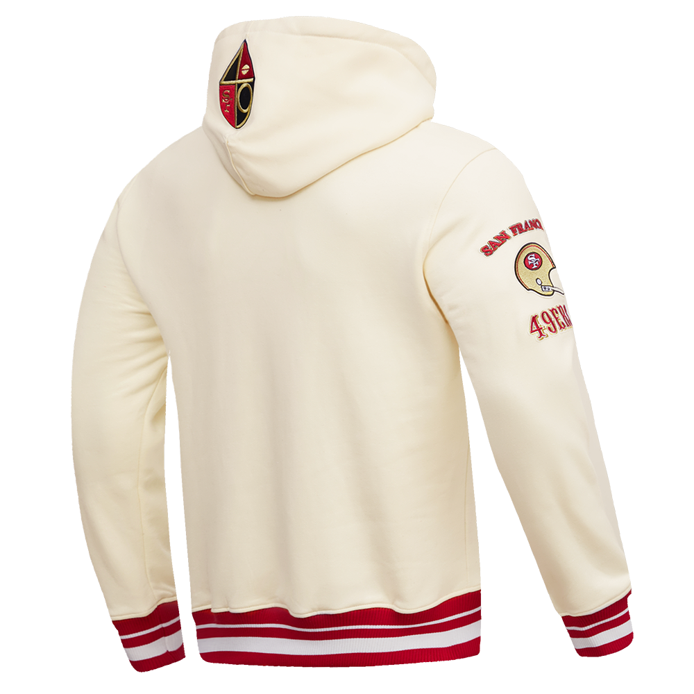 SAN FRANCISCO 49ERS RETRO CLASSIC FLC PO HOODIE 100% COTTON